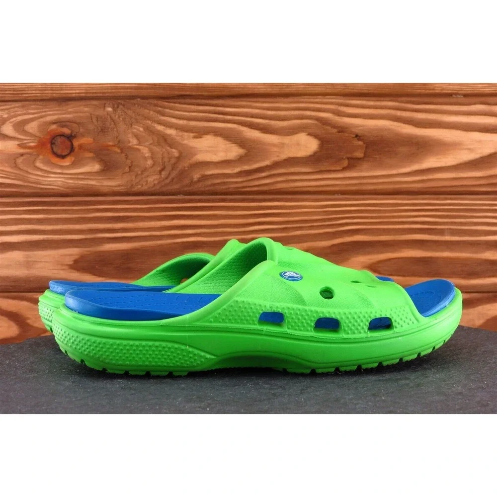 Crocs Youth Boys Shoes Sz 5 M Green Synthetic Slide‎